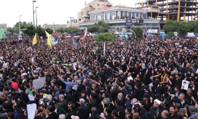 آخرین وداع مردم ایران  با شهید جمهور در مشهد مقدس