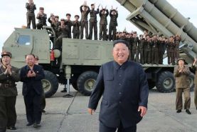 یک راکت جدید توپخانه ای با حضور کیم جونگ اون آزمایش شد.