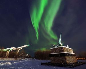 شفق قطبی در مورمانسک روسیه