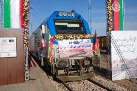 بهره برداری از خط راه آهن خواف – هرات با حضور روسای جمهور ایران و افغانستان