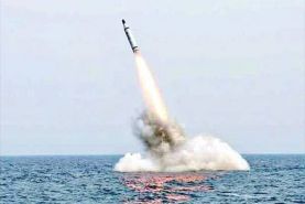 شلیک موشک بالستیک از زیردریایی کره شمالی
