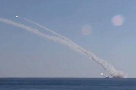شلیک موشک کروز در جریان رزمایش نظامی روسیه در دریای ژاپن 