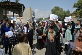 تیراندازی طالبان به معترضان در نزدیکی وزارت سابق امور زنان در کابل