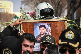 تشییع شکوهمند پیکر شهدای سانحه سقوط جنگنده در تبریز