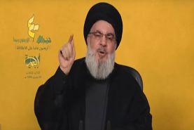 نصرالله مداخلات شیطانی آمریکا در اعتراضات ایران را محکوم کرد